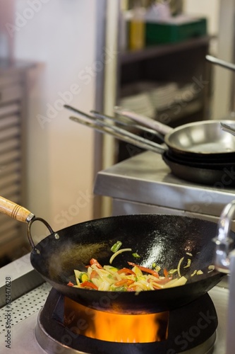 Closeup of food being prepared