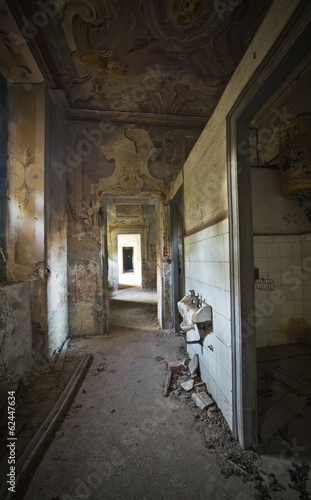 Hallway of an old abandoned house