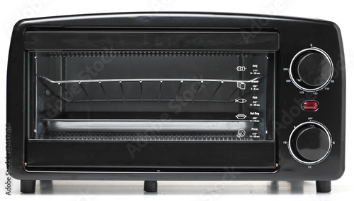 Black Electric Oven on White background