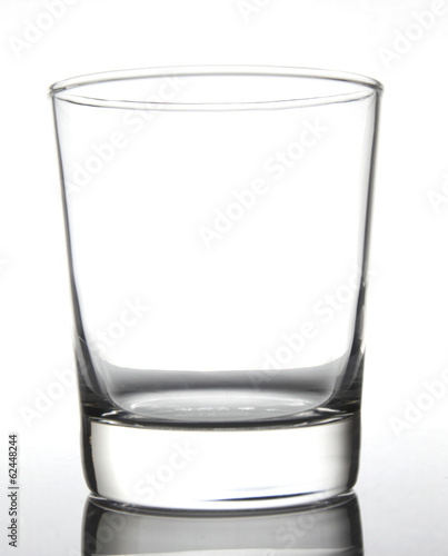 Empty Glass on White background photo