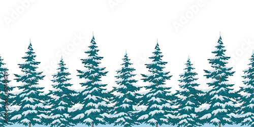 Seamless background, Christmas trees