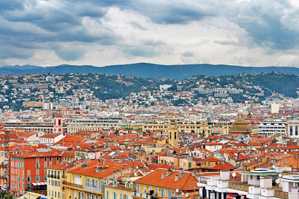 vue aérienne sur la ville de Nice