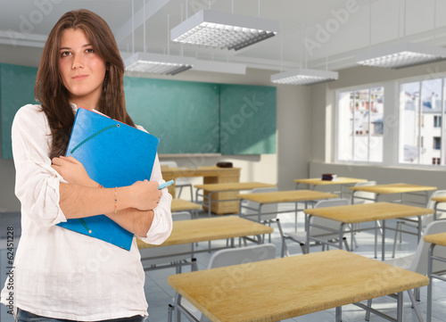 Girl in a classroom
