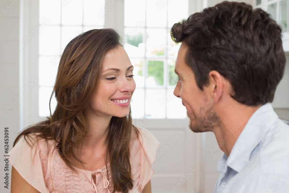 Loving young couple looking at each other Loving young couple looking at each other