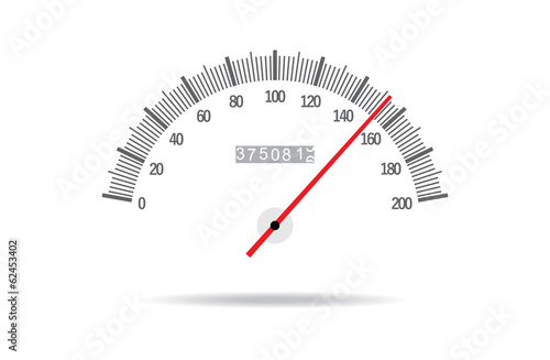 Speedometer on a white background. Vector.