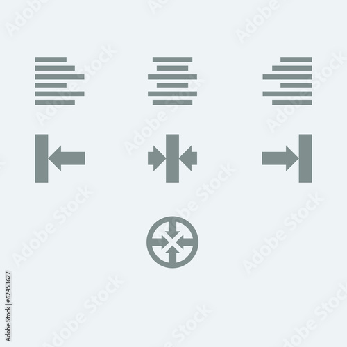 Alignment icon set