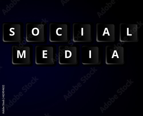 Social media - computer keyboard concept