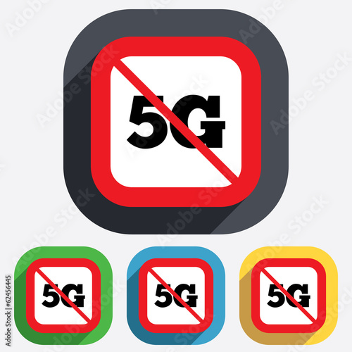 5G sign. Mobile telecommunications technology.