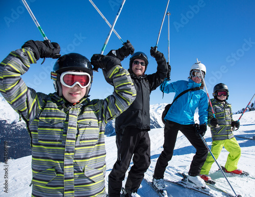 Ski en famille photo