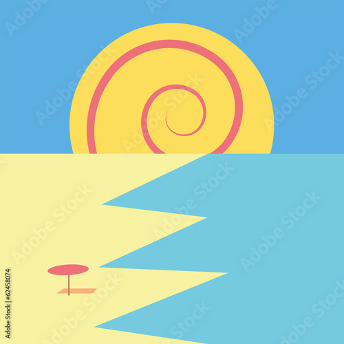 Beach abstract travel and landscape background