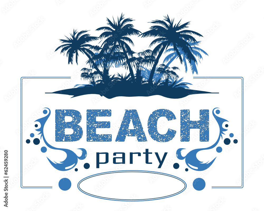 Obraz premium beach party blau