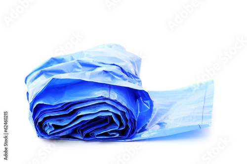 Blue plastic bags