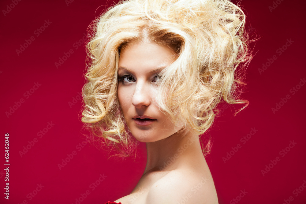 Glamour portrait of blond woman