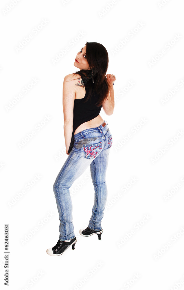 Woman from behind. Woman from behind.