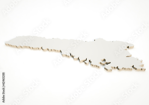 Bild auf Leinwand Lampedusa Karte / Map detailreich