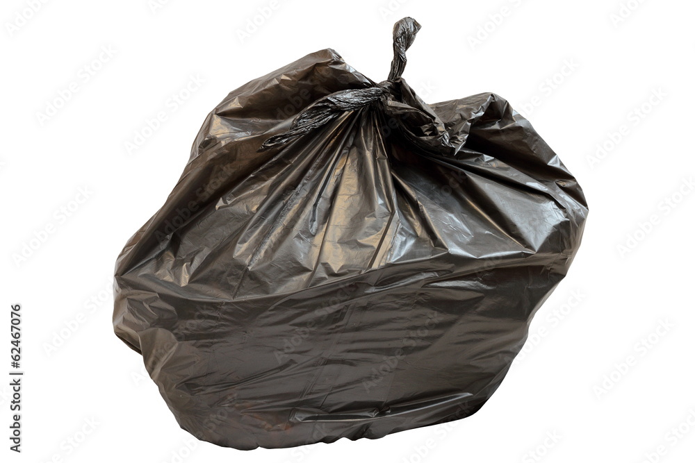isolated garbage bag