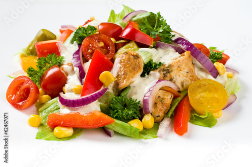 Chicken gyros salad