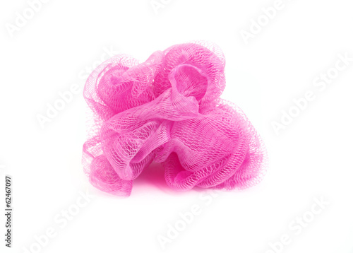Pink sponge bath