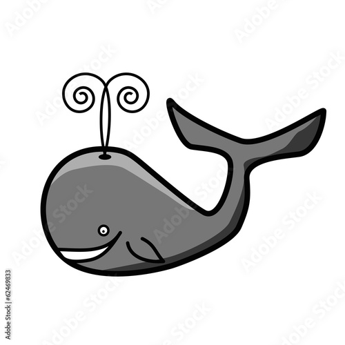 friendly whale illustration
