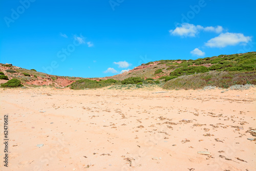 pink sand and blue sky