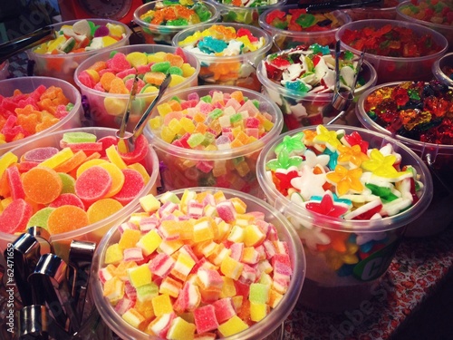 Sweet colorful of gummy