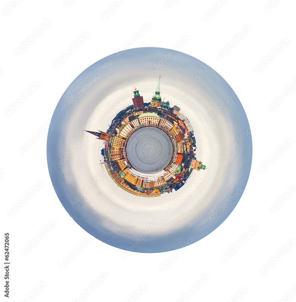 Obraz premium spherical view of Gamla Stan, Stockholm