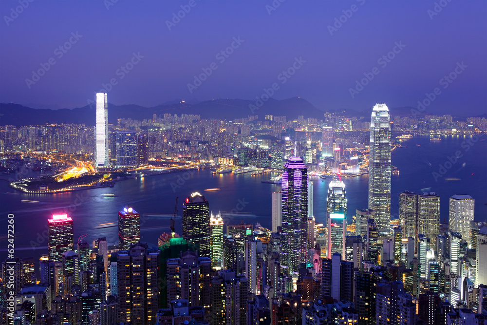 Obraz premium Hong Kong at night