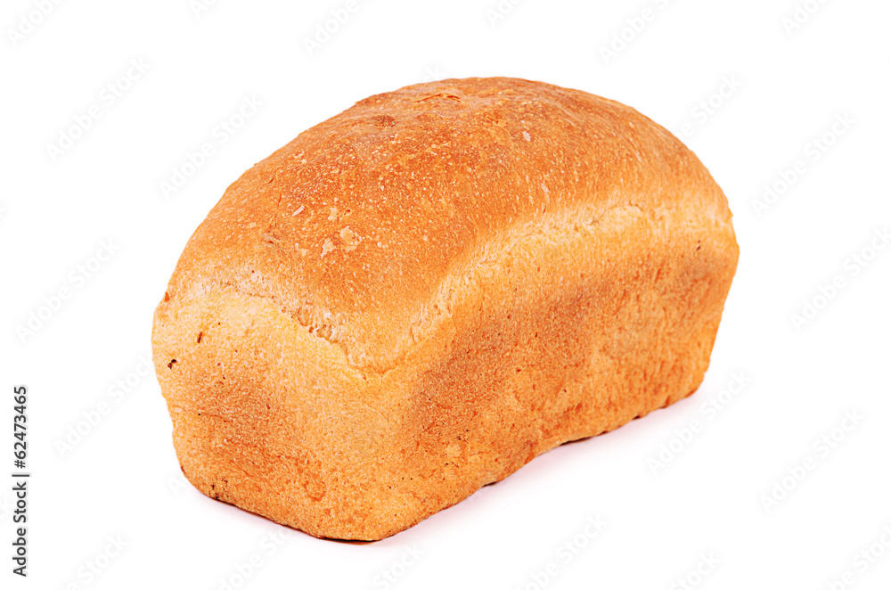 Loaf of white bread isolated on white background Loaf of white bread isolated on white background