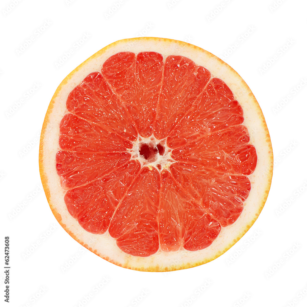 Bright grapefruit isolated on white background Bright grapefruit isolated on white background