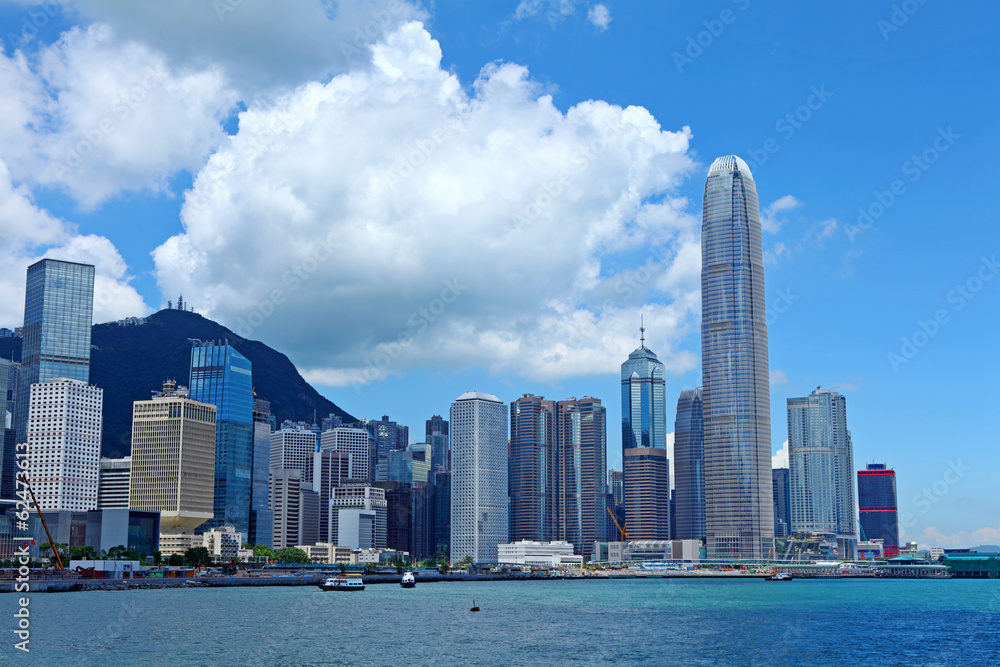 Fototapeta premium Commercial district in Hong Kong