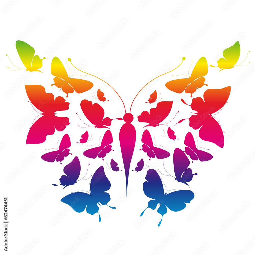 Fototapeta premium butterflies design