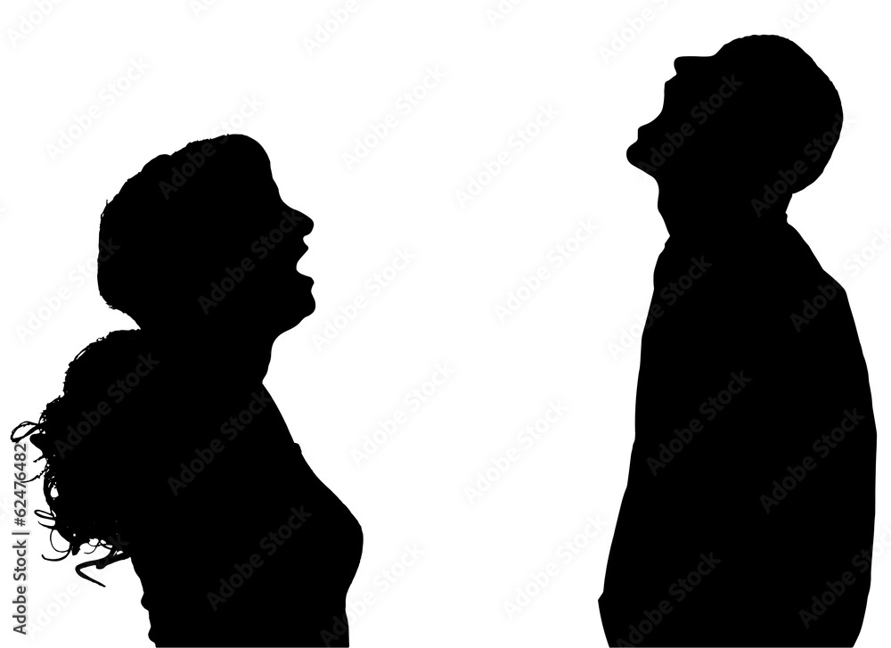 Vector silhouette of people. Vector silhouette of people.