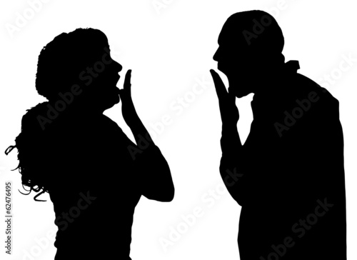 Vector silhouette of people.