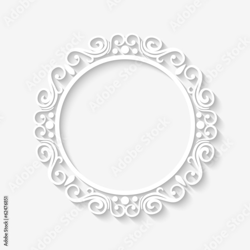 Vector vintage border white frame