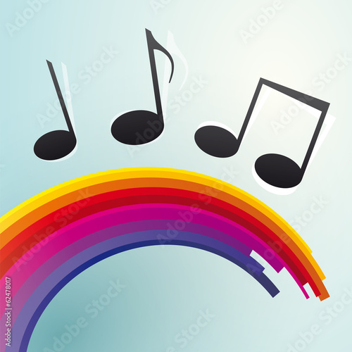 music and colorful stripes