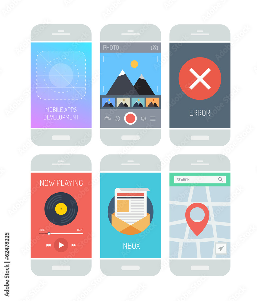 Smartphone application interface elements
