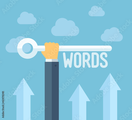 SEO keywords flat illustration concept