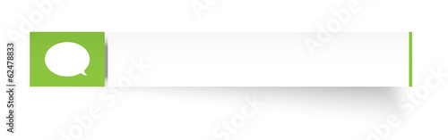 The rectangle label with speech bubble icon