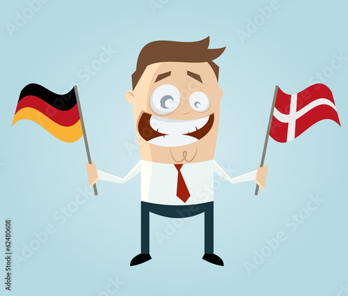 fahne deutschland dänemark mann business