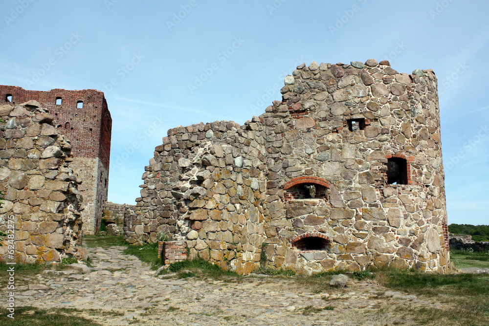 Hammershus ruins of the Danish island Bornholm
