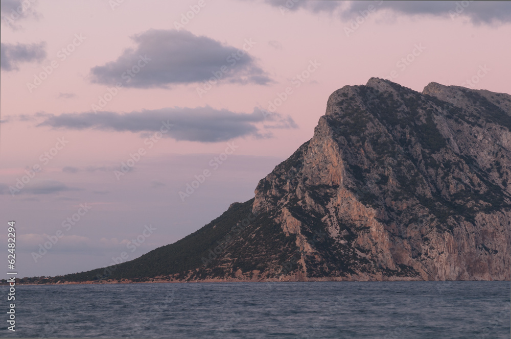 Detail of Tavolara Island, north Sardinia.