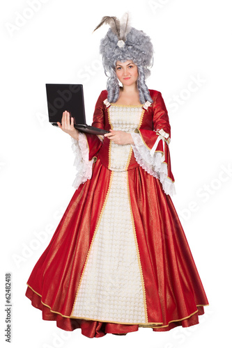 Woman wearing queen dress