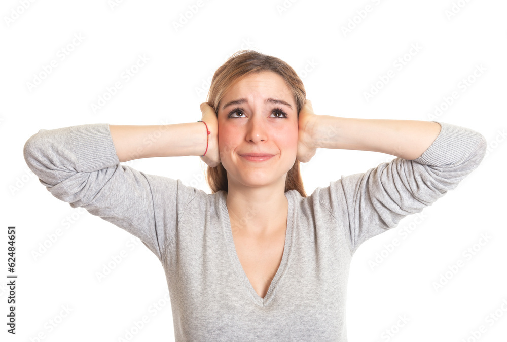 Junge Frau ist gestresst Junge Frau ist gestresst
