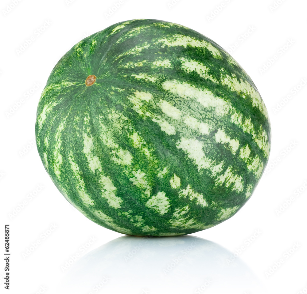 Whole fresh watermelon isolated on white background Whole fresh watermelon isolated on white background