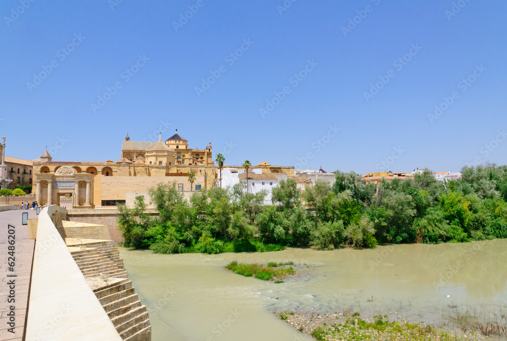 Rio Guadalquivir and the Mezquita in Cordoba, Spain