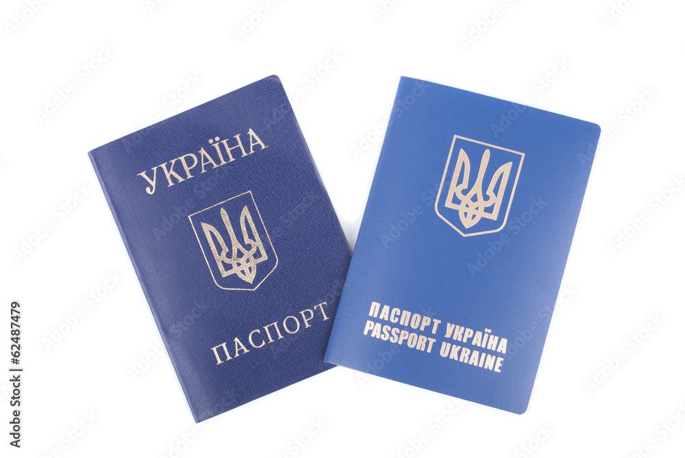 Two passports isolated on white background Two passports isolated on white background