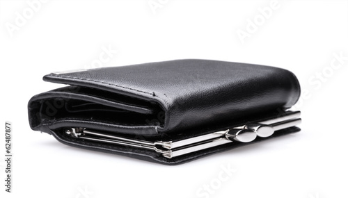black purse - stock image