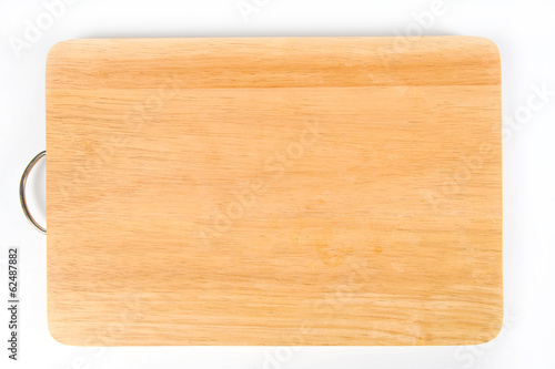 Wooden Chopping Board Isolated on White