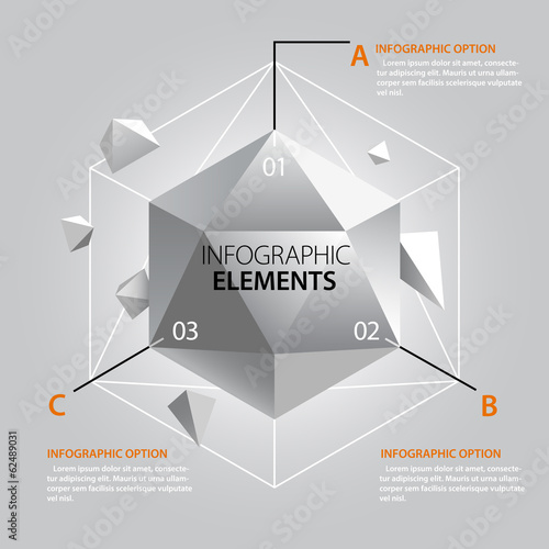 Polyhedron Infographics Template.