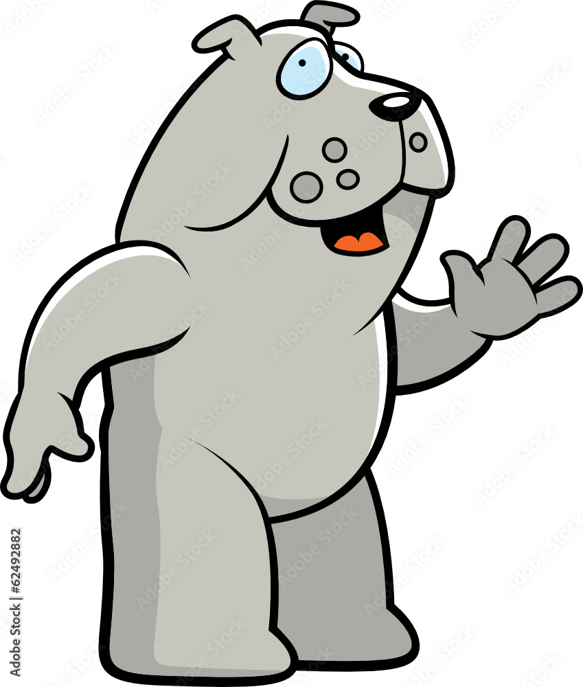 Bulldog Waving Bulldog Waving